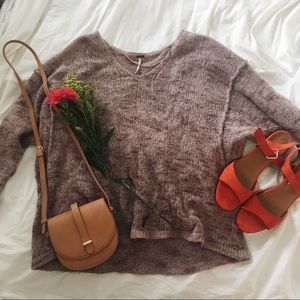 soft purple free people sweater